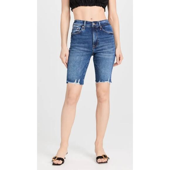 NEW Good American Always Fits Good Legs Bermuda Shorts Mid-Rise - Size 6-12 - Picture 3 of 8